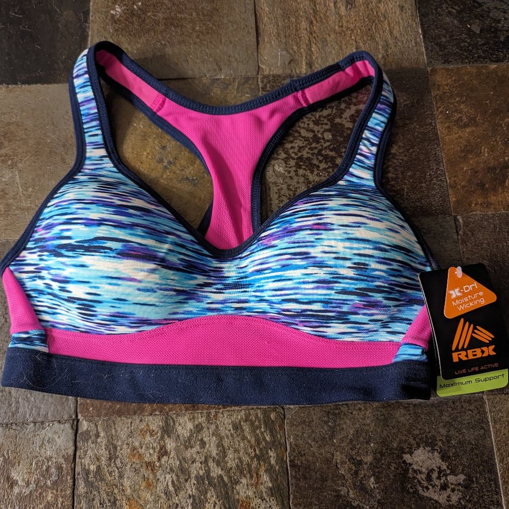 NWT RBX built-in padded, maximum support sports bra